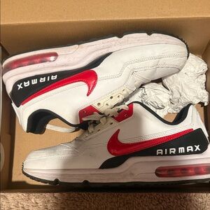 Nike Air Max White and Red Shoes